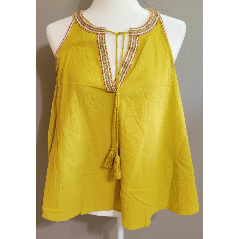 Lucky Brand Embroiered Peasant Swing Tank